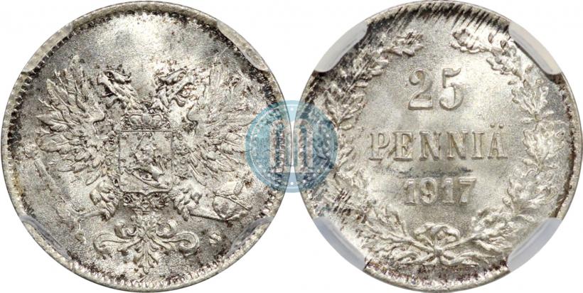 Picture 25 pennia 1917 year S 