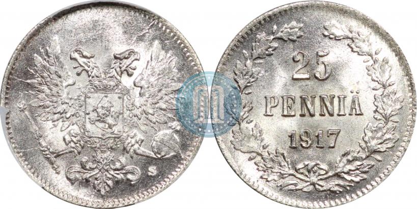 Picture 25 pennia 1917 year S 