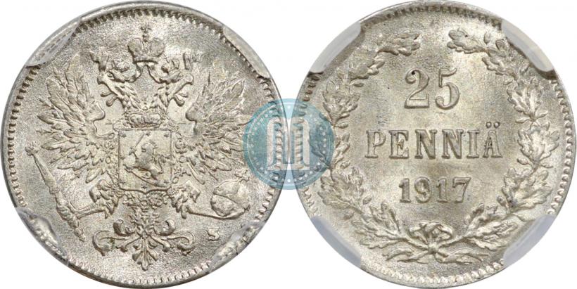 Picture 25 pennia 1917 year S 