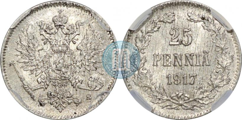 Picture 25 pennia 1917 year S 