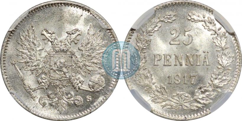 Picture 25 pennia 1917 year S 