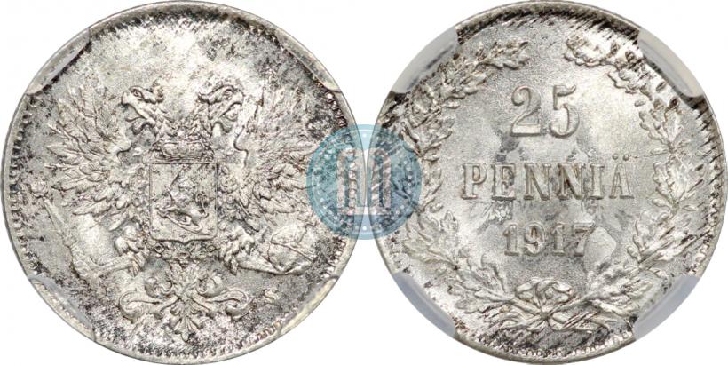 Picture 25 pennia 1917 year S 