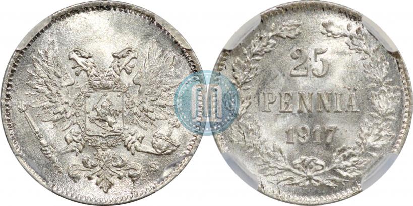 Picture 25 pennia 1917 year S 