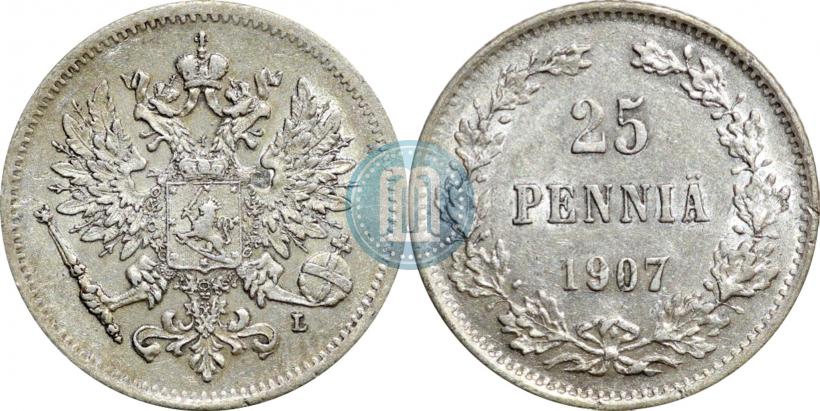 Picture 25 pennia 1907 year L 