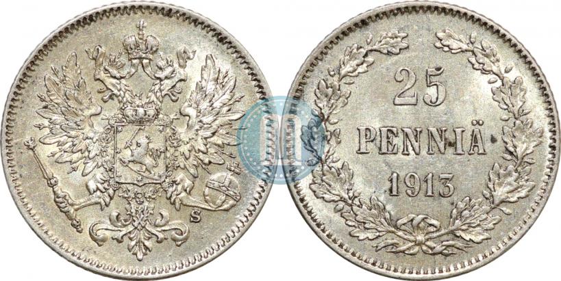 Picture 25 pennia 1913 year S 