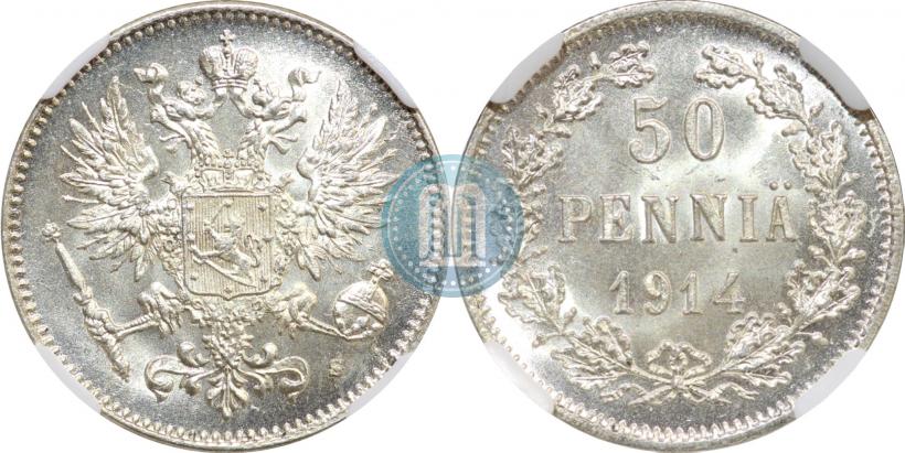 Picture 50 pennia 1914 year S 