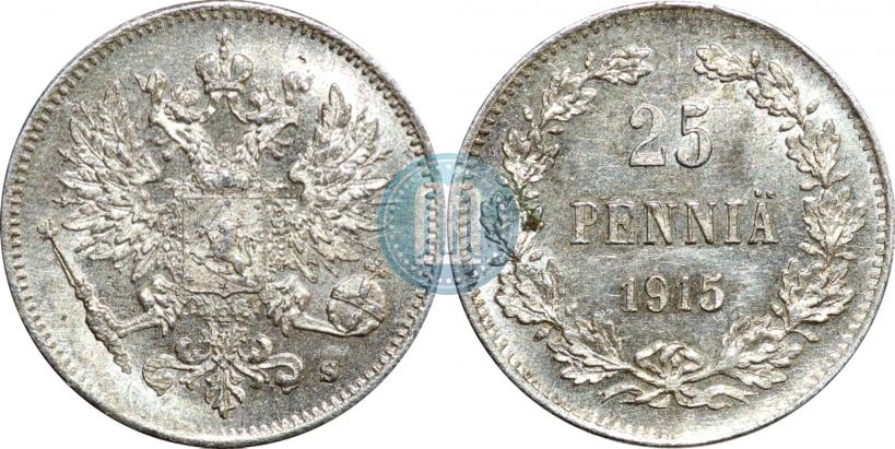 Picture 25 pennia 1915 year S 