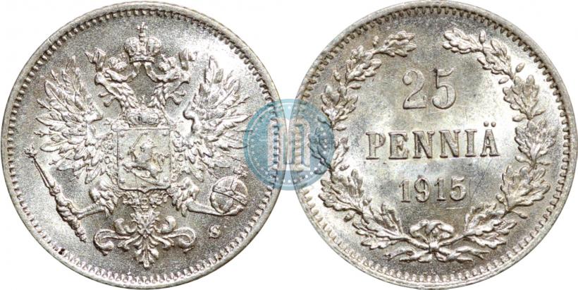 Picture 25 pennia 1915 year S 