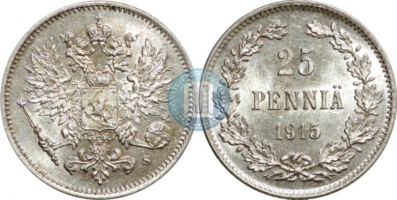 Picture 25 pennia 1915 year S 