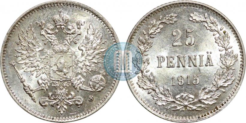 Picture 25 pennia 1915 year S 