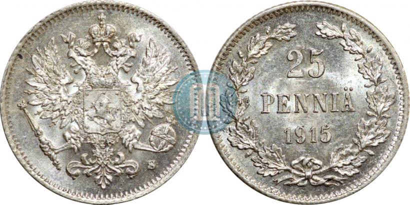 Picture 25 pennia 1915 year S 