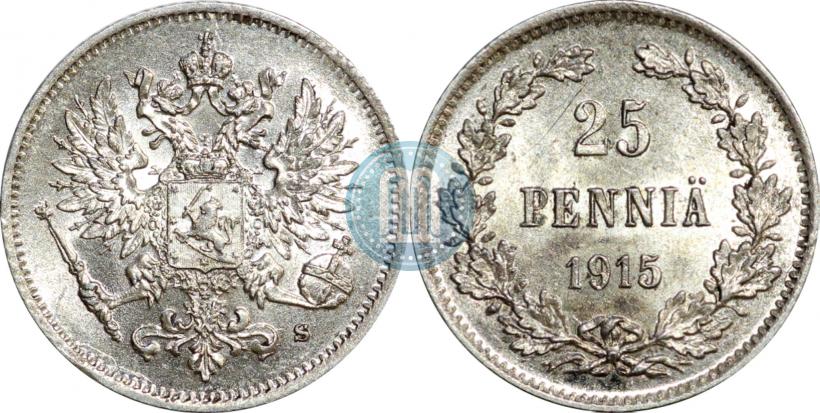 Picture 25 pennia 1915 year S 