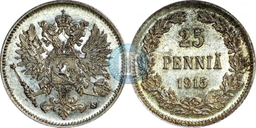 Picture 25 pennia 1915 year S 