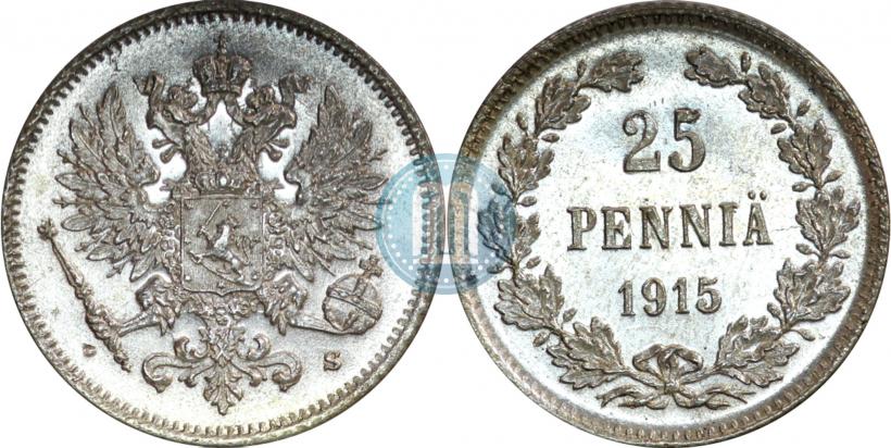 Picture 25 pennia 1915 year S 