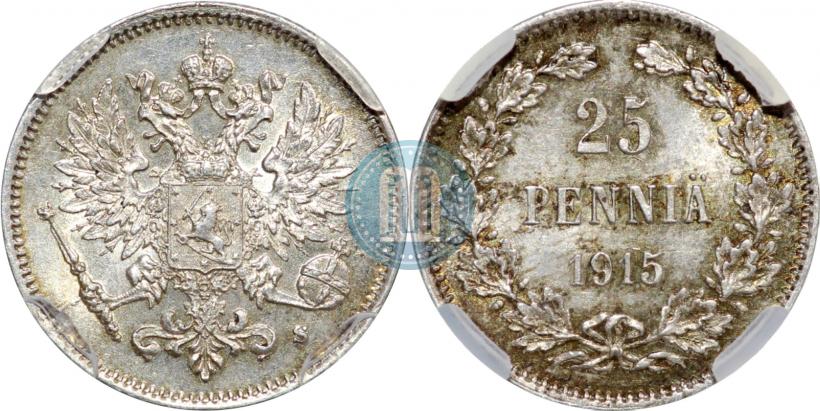 Picture 25 pennia 1915 year S 