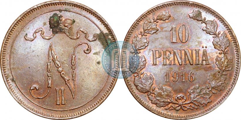 Picture 10 pennia 1916 year  