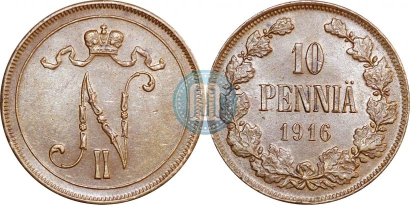 Picture 10 pennia 1916 year  