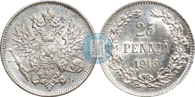 Picture 25 pennia 1916 year S 