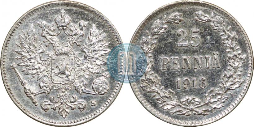 Picture 25 pennia 1916 year S 