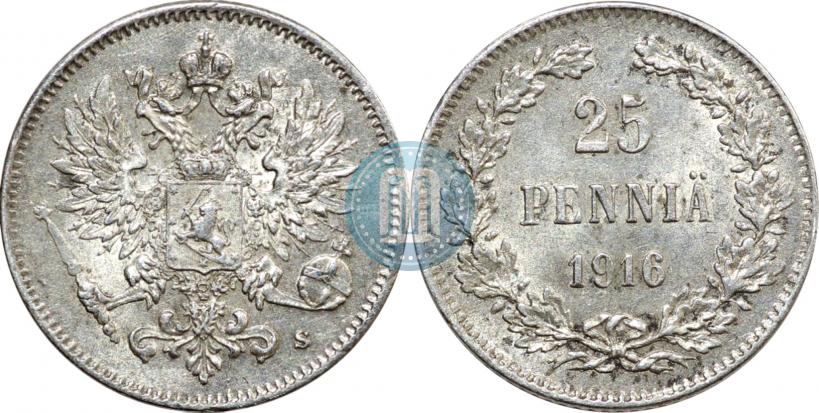 Picture 25 pennia 1916 year S 