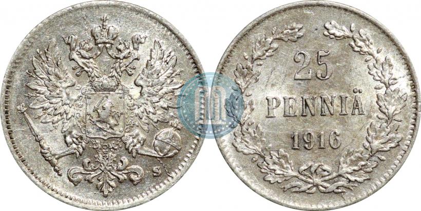 Picture 25 pennia 1916 year S 