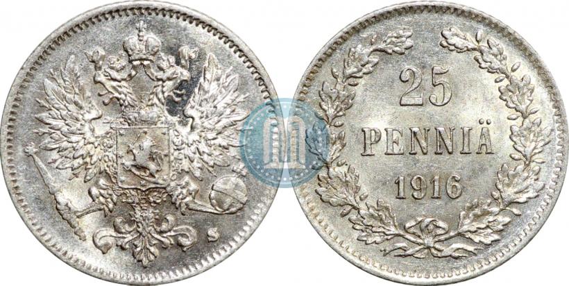 Picture 25 pennia 1916 year S 