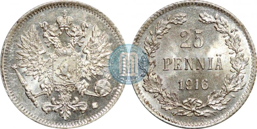 Picture 25 pennia 1916 year S 