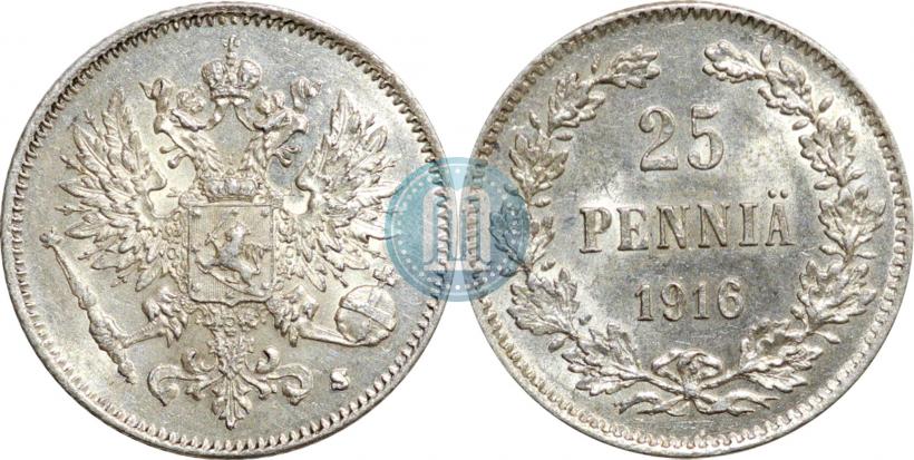 Picture 25 pennia 1916 year S 