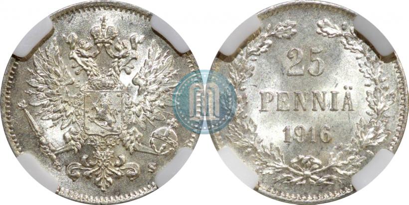 Picture 25 pennia 1916 year S 