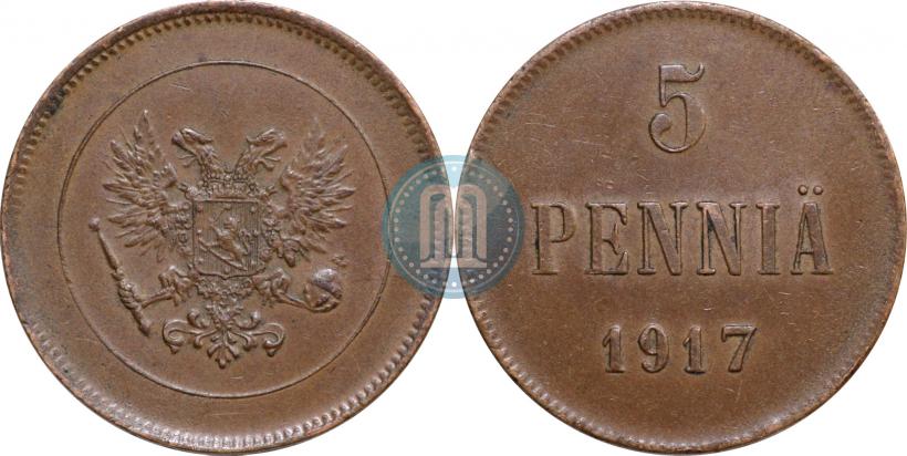 Picture 5 pennia 1917 year  