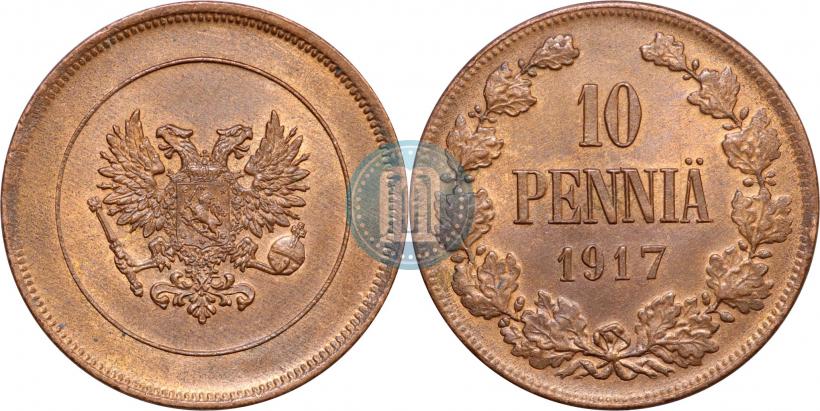 Picture 10 pennia 1917 year  