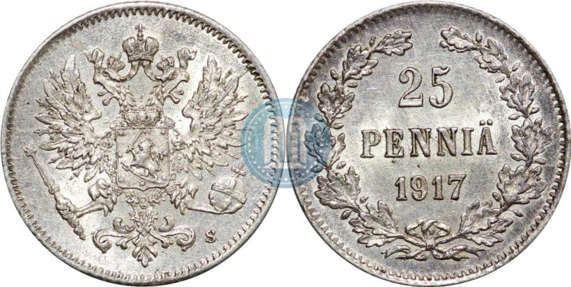 Picture 25 pennia 1917 year S 