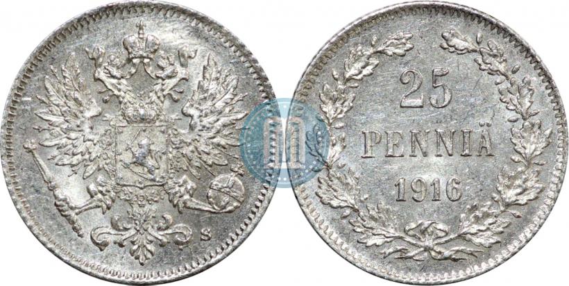 Picture 25 pennia 1917 year S 