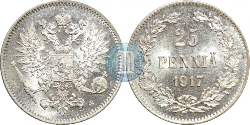 Picture 25 pennia 1917 year S 