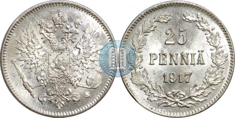 Picture 25 pennia 1917 year S 