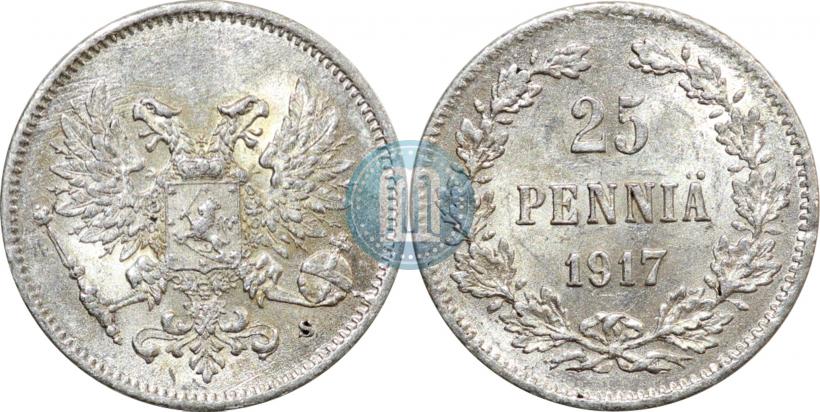 Picture 25 pennia 1917 year S 