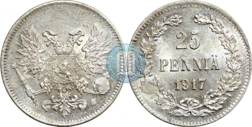 Picture 25 pennia 1917 year S 