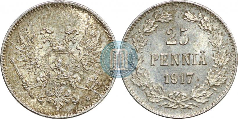 Picture 25 pennia 1917 year S 