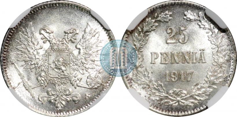 Picture 25 pennia 1917 year S 