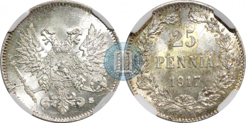 Picture 25 pennia 1917 year S 