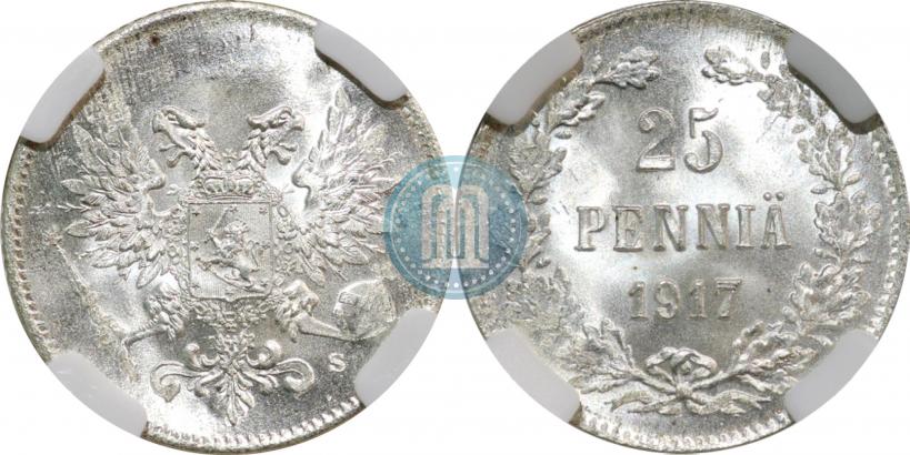 Picture 25 pennia 1917 year S 