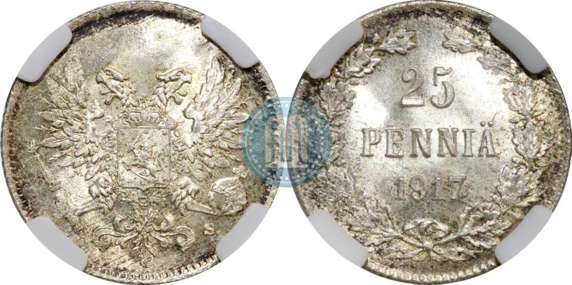 Picture 25 pennia 1917 year S 