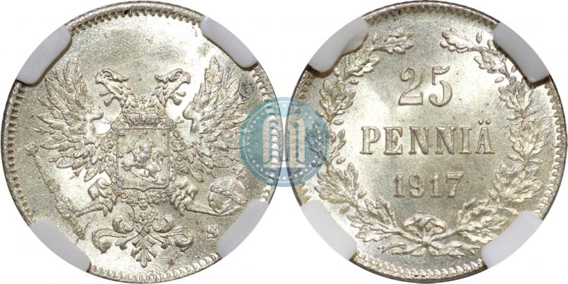 Picture 25 pennia 1917 year S 