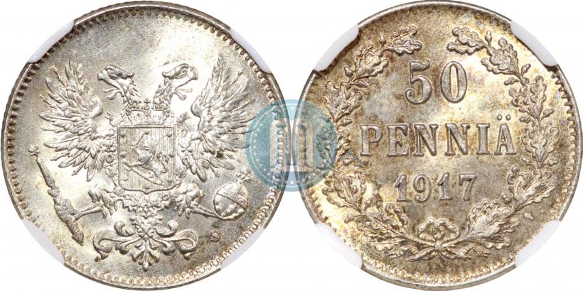 Picture 50 pennia 1917 year S 