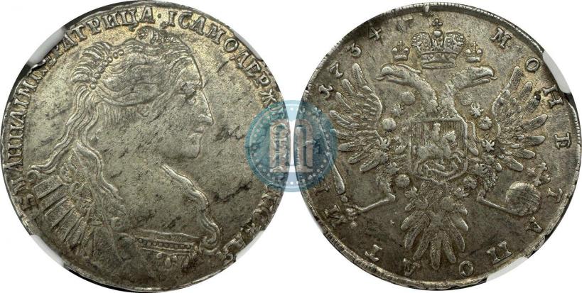 Picture Poltina 1734 year  "Type of 1735"