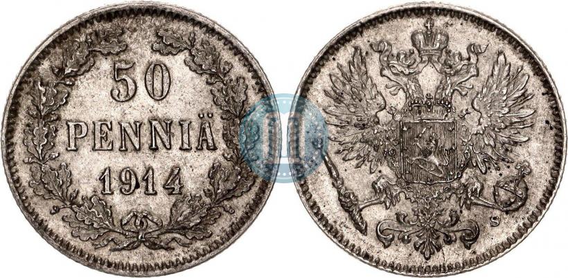 Picture 50 pennia 1914 year S 