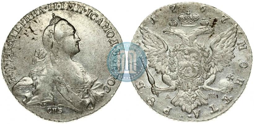 Picture 1 rouble 1767 year СПБ-АШ 