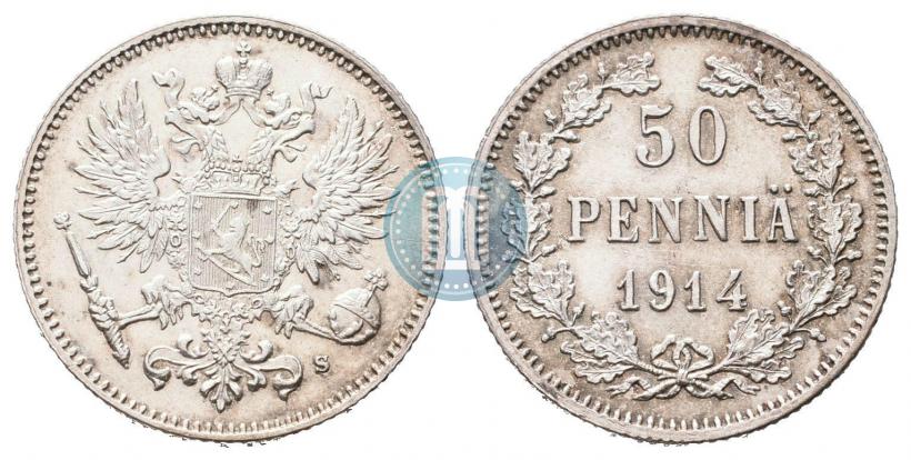 Picture 50 pennia 1914 year S 