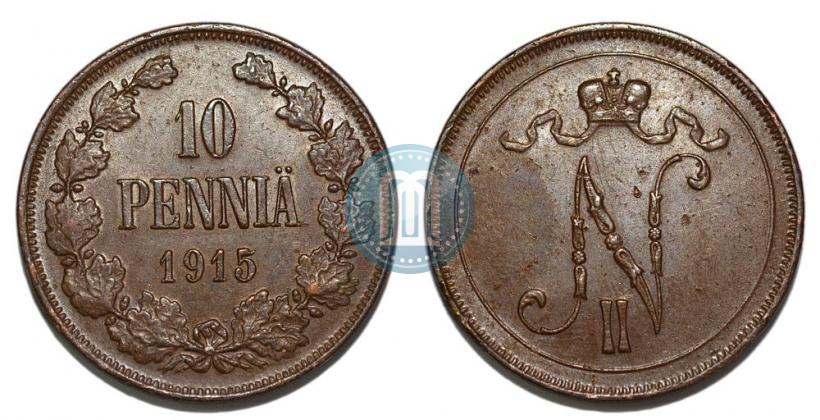 Picture 10 pennia 1915 year  