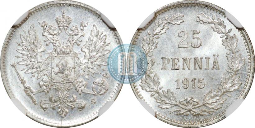 Picture 25 pennia 1915 year S 